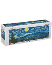 Puzzle panoramic Eurographics din 1000 de piese - Noapte instelata, Vincent van Gogh -1