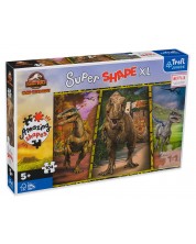 Puzzle Trefl din 104 XXL de piese - Dinozauri colorati