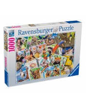 Puzzle Ravensburger cu 1000 de piese - Jurnalul de călătorie al animalelor