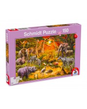 Puzzle Schmidt din 150 de piese - Animale africane -1