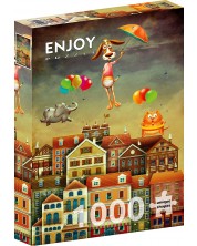 Puzzle Enjoy din 1000 de piese - Peste oraș -1