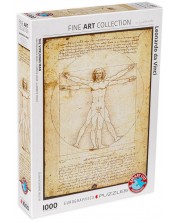 Puzzle Eurographics de 1000 piese – Omul vitruvian, Leonardo da Vinci