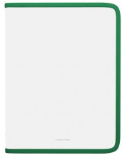 Erich Krause Dosar cu fermoar - transparent mat, A4+, verde -1