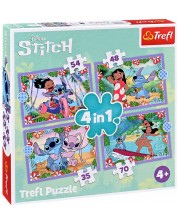 Puzzle Trefl 4 în 1 - Ziua nebună a lui Lilo și Stitch -1