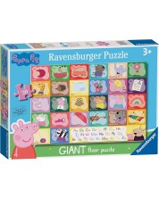 Puzzle de podea Ravensburger din  24 piese - Alfabetul lui Peppa Pig -1