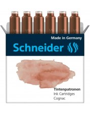 Cartuș pentru stilou Schneider - coniac, 6 buc -1