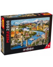 Puzzle Anatolian din 2000 de piese - Atractii turistice cunoscute -1