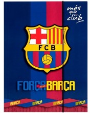 Dosar cu bandă elastică Derform - FC Barcelona, A4