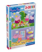Puzzle Clementoni din 2 x 20 de piese - Peppa Pig
