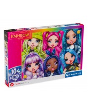 Puzzle Clementoni din 104 de piese - The girls of Rainbow High -1