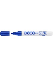 Marker permanent Ico Deco - varf rotund, albastru