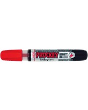 Marker permanent Uni Prockey - PM-225F, pe baza de apa, 1,4-2,0 mm si 3,7 mm, rosu -1
