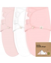 Scutece pentru înfășat KeaBabies - Organic, 3 bucăți, 0-3 m, roz -1