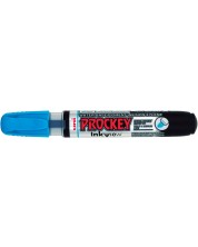 Marker permanent Uni Prockey - PM-225F, pe baza de apa, 1,4-2,0 mm si 3,7 mm, albastru deschis -1