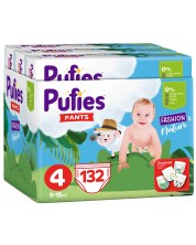 Scutece chilotei Pufies Pants Fashion & Nature 4, 132 buc. -1