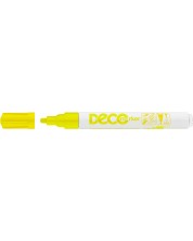 Marker permanent Ico Deco - varf rotund, galben -1