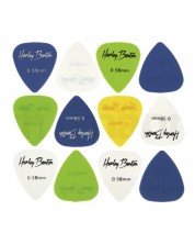 Pene de chitară Harley Benton - Pick Set, 0.58 mm, 12 bucăți, multicolor -1
