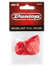 Pene pentru chitară Dunlop - Nylon Jazz III XL, 1.38mm, 6 buc. , roşu