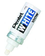 Mini marker permanent Pentel White X100W - 6.6mm, alb