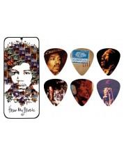 Pene pentru chitară Dunlop - Jimi Hendrix Hear My Music, Medium, 12 buc.