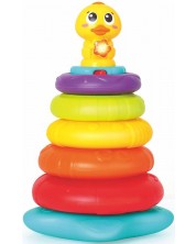 Piramida cu cercuri  Hola Toys  - Cu muzica si lumina, Ratusca