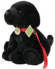 Jucărie de pluș Rappa Eco prietenii - Labrador negru în lesă, 28 cm -1