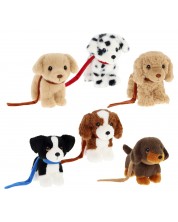 Jucărie de pluș Keel Toys Keeleco - Câine cu lesă, 14 cm, sortiment - imagine 1