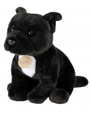 Jucărie de plus Rappa Eco Friends  -Starfordshire Bull Terrier, 30 cm, negru