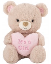 Jucărie de pluș  Amek Toys  - Ursul cu inima roz “It’s a Girl”, 21 cm -1