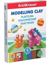 Plastilină Erichkrause - Cosmic Monsters, 8 culori -1