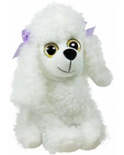 Jucărie de pluș Amek Toys - Poodle cu ochi mari, alb, 26 cm