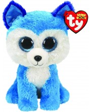 Jucărie de pluș TY Toys - Husky Prince, albastru, 15 cm