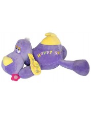Jucărie de pluș Amek Toys - Câine culcat, violet, 53 cm