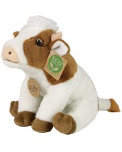 Jucărie de pluș Rappa Eco Friends - Vacă, așezată, 18 cm