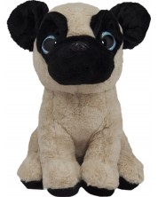 Jucărie de pluș Amek Toys - Pug cu ochi mari, 37 cm -1