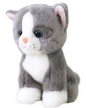 Jucărie de pluș Silky - Pisică, gri, 18 cm