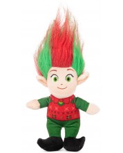 Jucărie de pluș Amek Toys - Troll de Crăciun cu papion, 26 cm