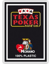 Carti de poker din plastic Texas Poker - spate negru -1