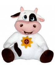Jucărie de pluș Amek Toys - Vacă cu floare, 48 cm -1
