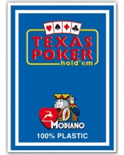 Carti de poker din plastic Texas Poker - Spate albastru -1