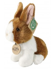 Jucărie de pluș Rappa Eco friends - Iepuraș, 16 cm, alb-maro - imagine 1
