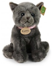 Jucărie de pluș Rappa Eco Prieteni – Pisică British Shorthair gri, 25 cm