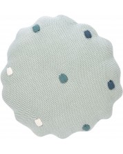 Pernă tricotată Lassig - Dots, 25 x 25 cm, mentă -1