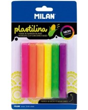 Plasticină Milan - 6 culori neon -1