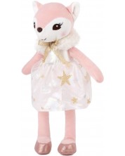 Jucărie de pluș Amek Toys - Vulpe cu rochie de brocart, 20 cm -1