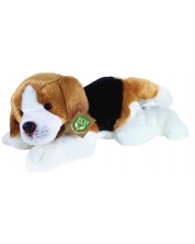 Jucărie de pluș Rappa Eco Friends - Basset Hound, culcat, 30 cm