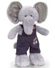 Jucarie de plus Keel toys - Animale africane cu salopeta, elefant, 20 cm -1