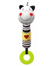 Jucărie de pluș care scârțâie Babyono - Zebra