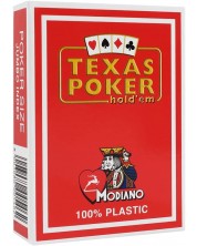 Carti de poker din plastic Texas Poker - Spate rosu -1