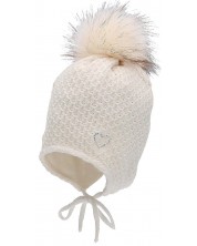 Pălărie de iarnă tricotată Sterntaler - 51 cm, 18-24 luni, ecru -1